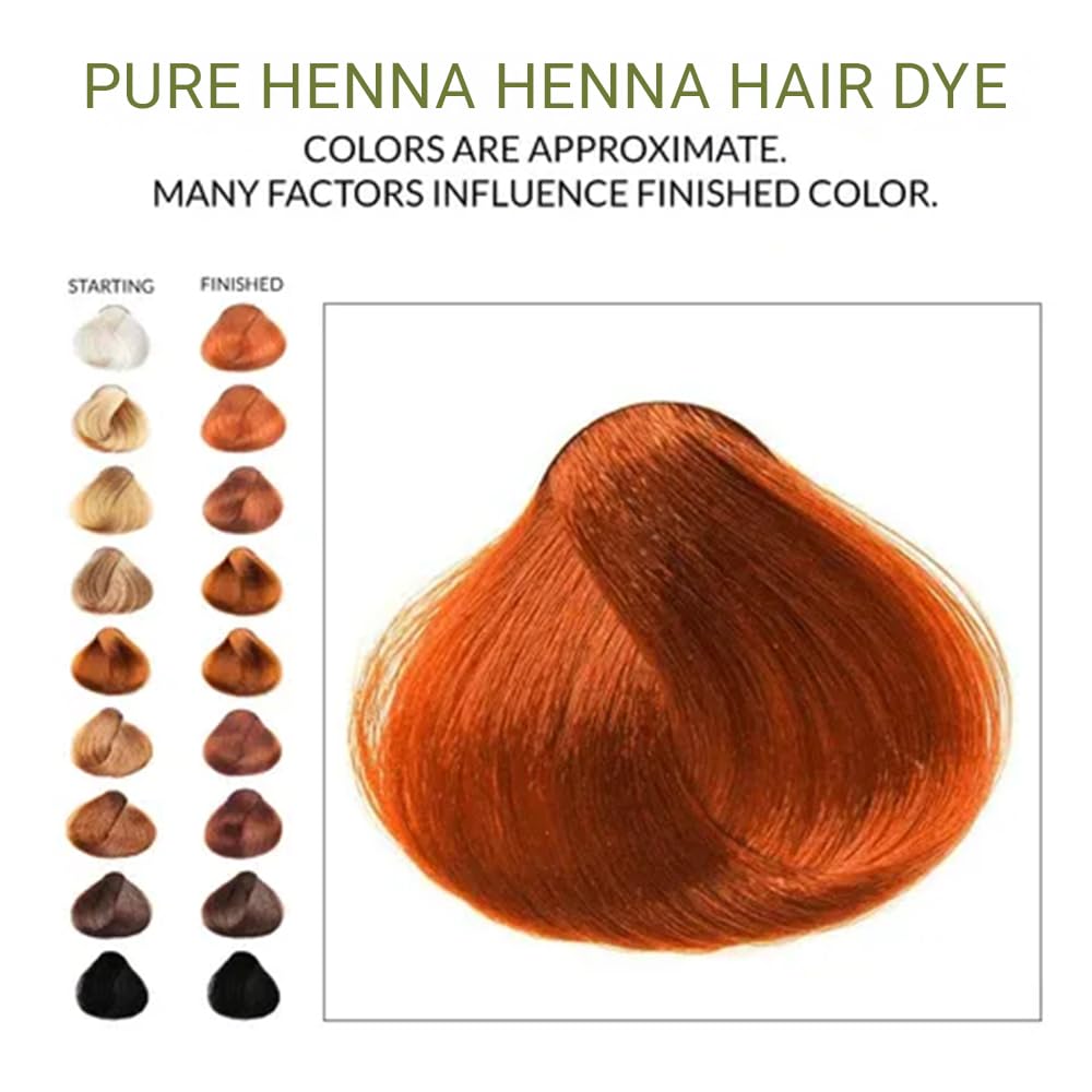 The Henna Guys red shade swatch showing rich, natural color.