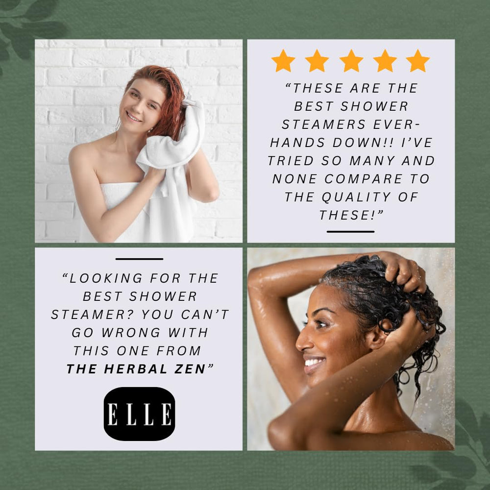 The Herbal Zen peppermint-blend close-up suggesting cooling sensation and invigoration in the shower