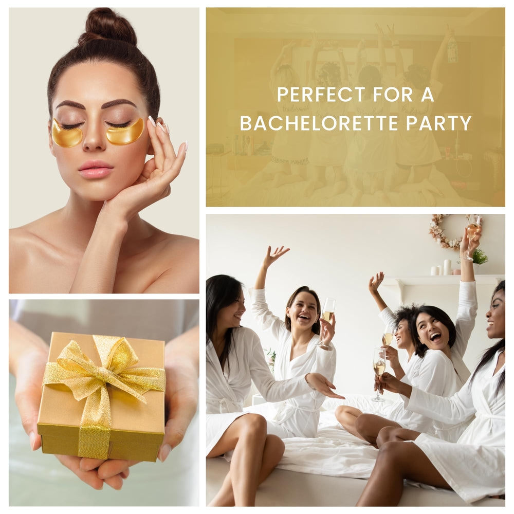 The Hollywood Eye 24K Gold Eye Mask packaging display signaling luxury skincare ritual