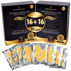 The Hollywood Eye 24K Gold Under Eye Patch closeup highlighting hydration and brightening