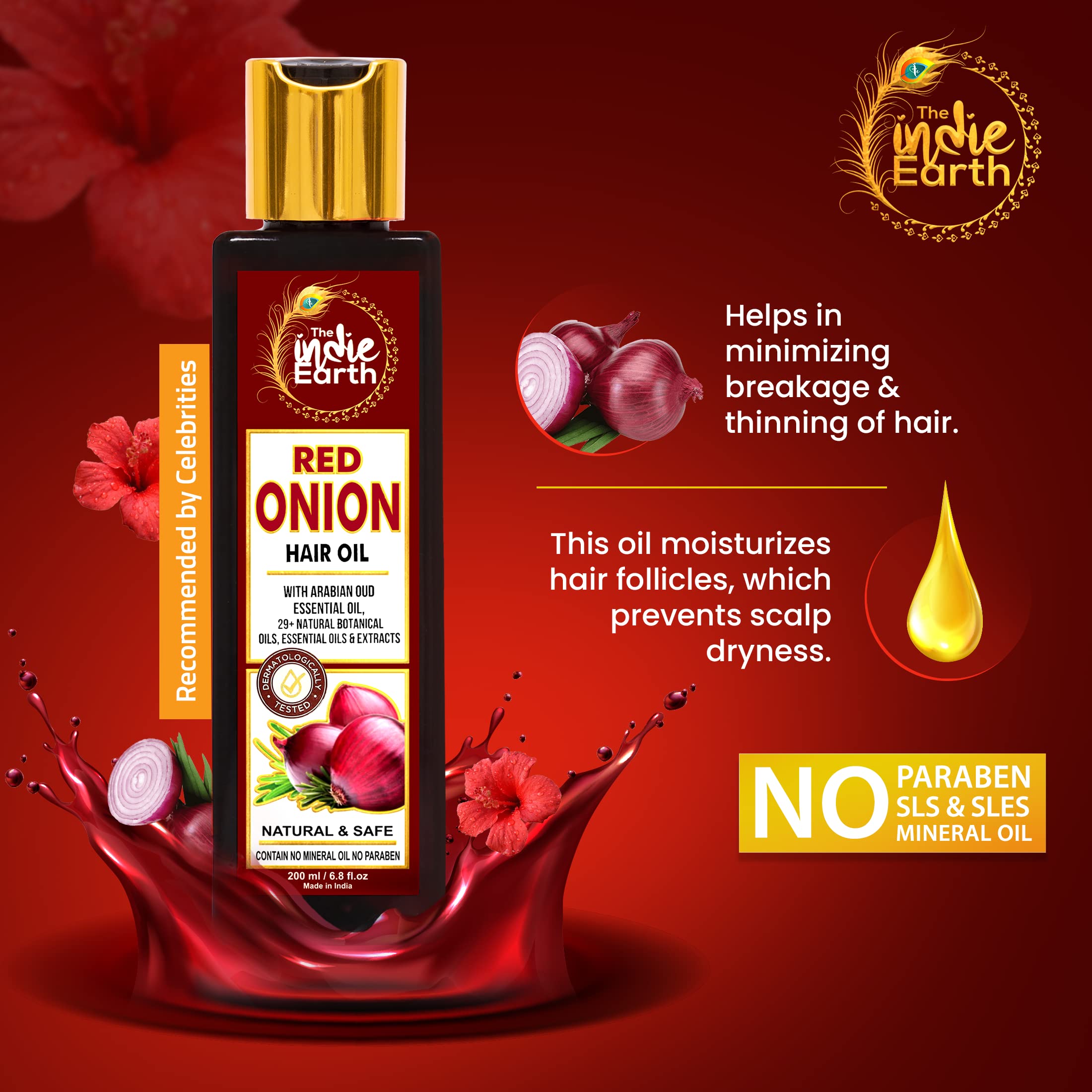 The Indie Earth daily-use routine shot suggests consistent nourishment at home.