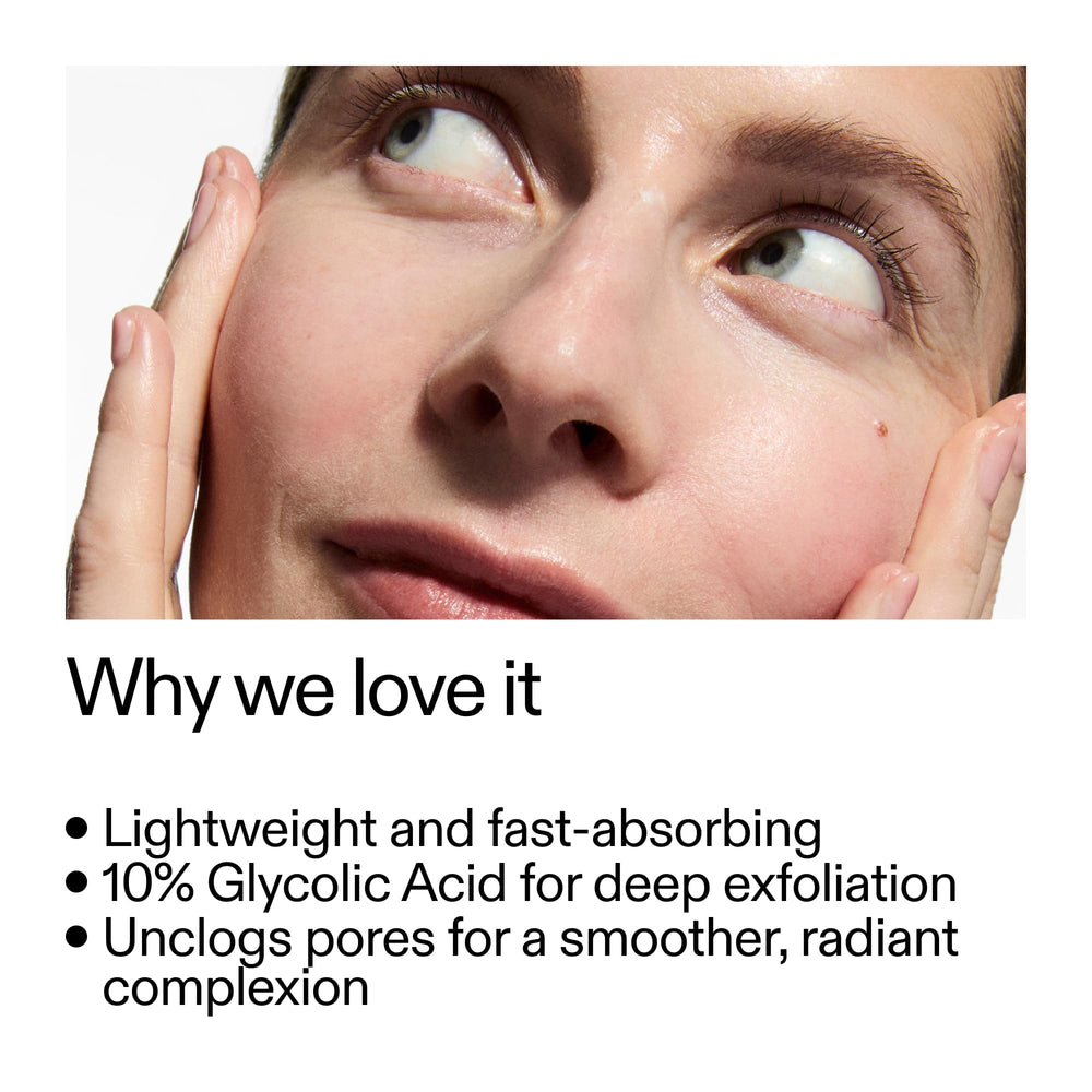 The INKEY List glycolic toner cotton pad demonstrates gentle exfoliation and oil control