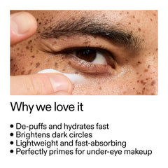 The INKEY List Caffeine Eye Cream dark circles closeup with brightening potential