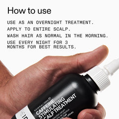 The INKEY List caffeine scalp treatment overnight ritual scene to convey ease of nightly use.