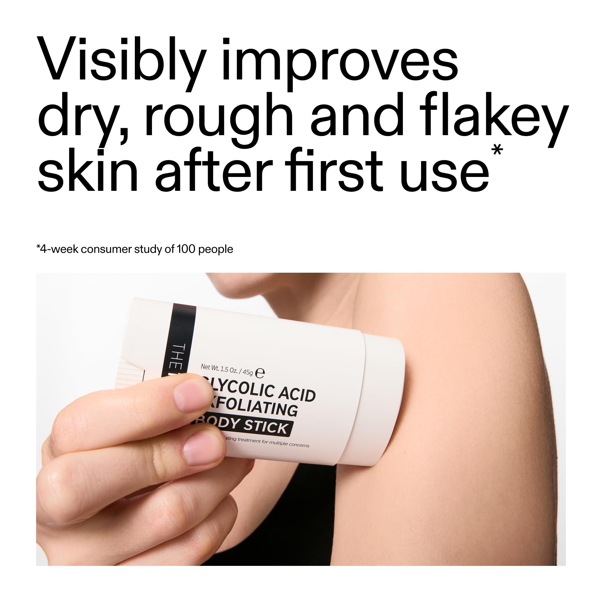 Fragrance-free label on The INKEY List Glycolic Exfoliating Body Stick