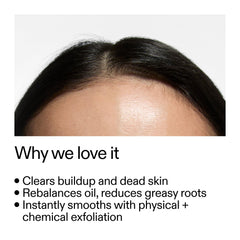 The INKEY List Glycolic Acid Exfoliating Scalp Scrub back panel with usage notes.