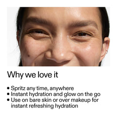Hydro-Surge mist disperses evenly for a light, refreshing veil.