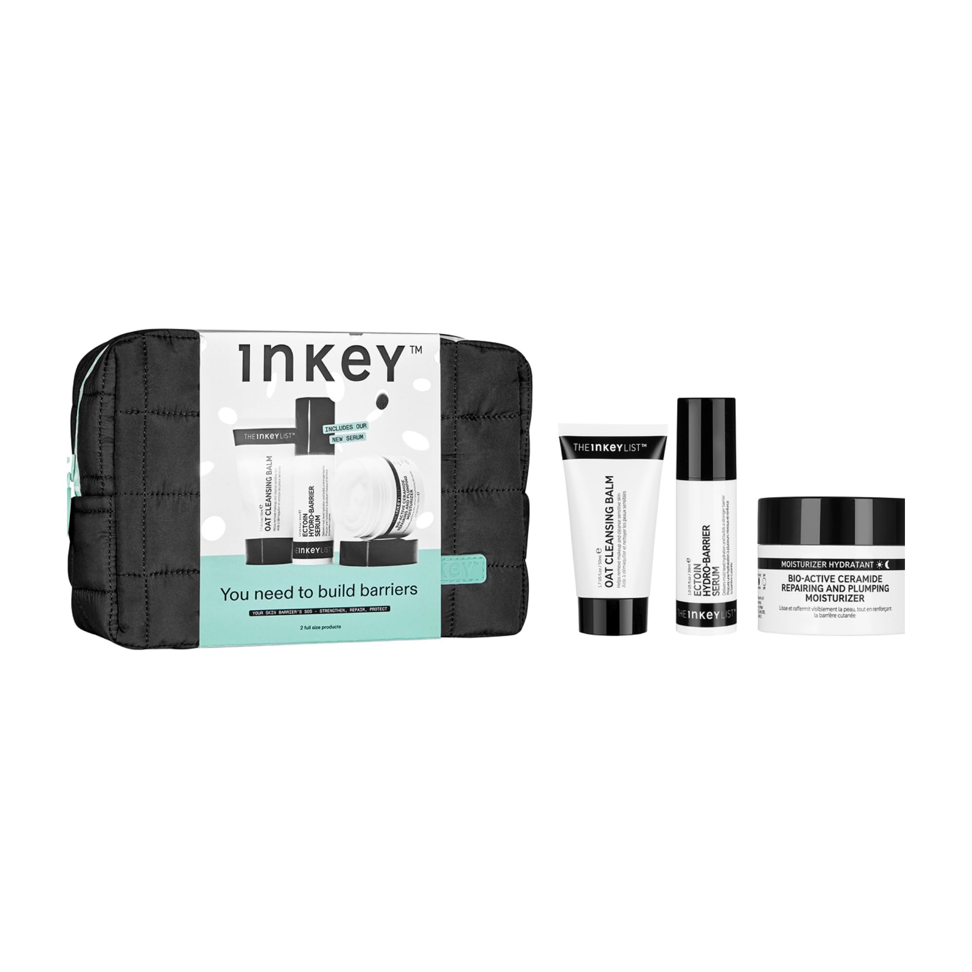 The INKEY List Oat Cleansing Balm jar for gentle makeup removal and hydrating cleanse.