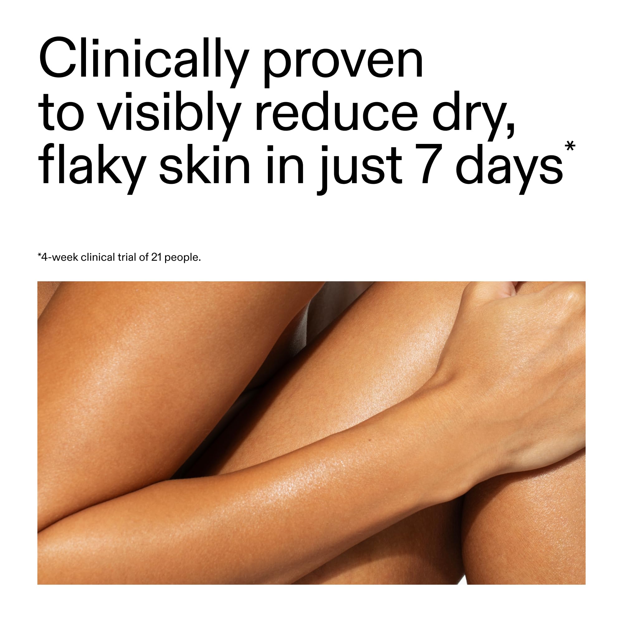 The INKEY List PHA Body Water Cream swatch demonstrating quick absorption.