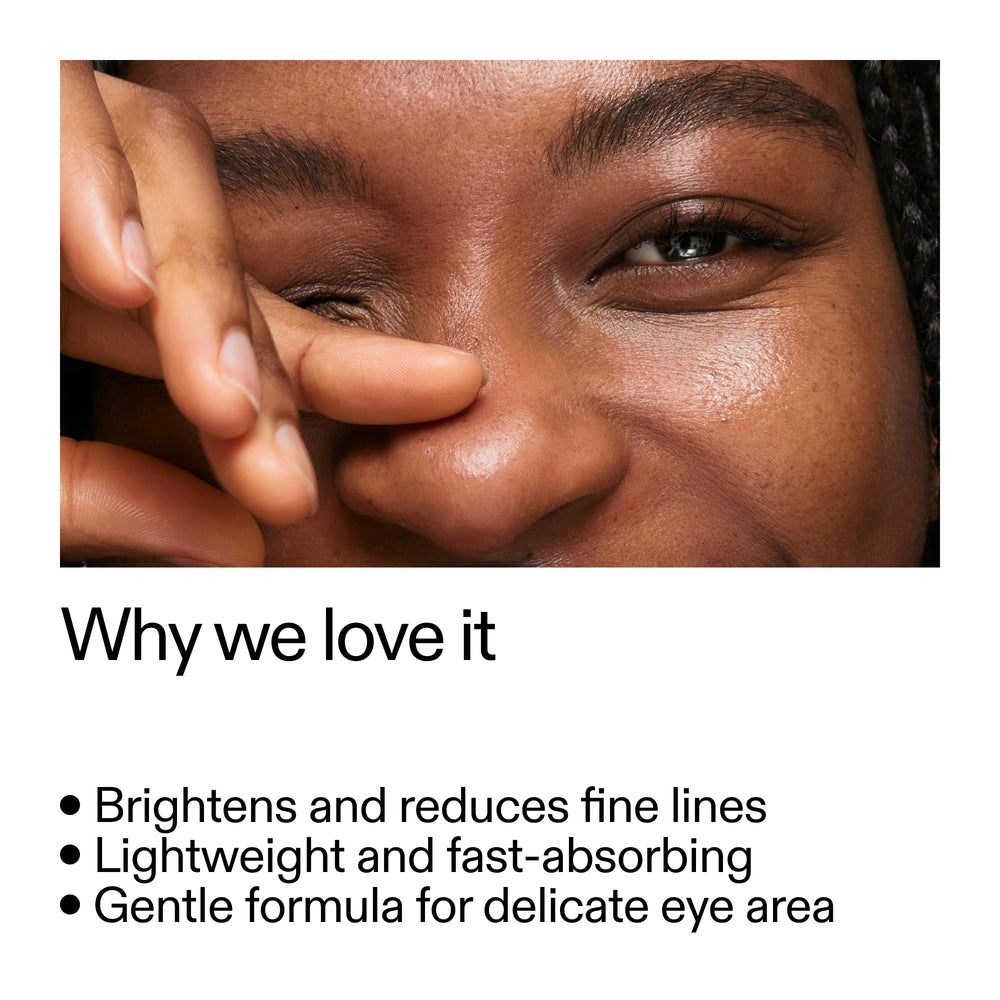 The INKEY List Retinol Eye Cream eye-area close-up highlighting gentle retinol use