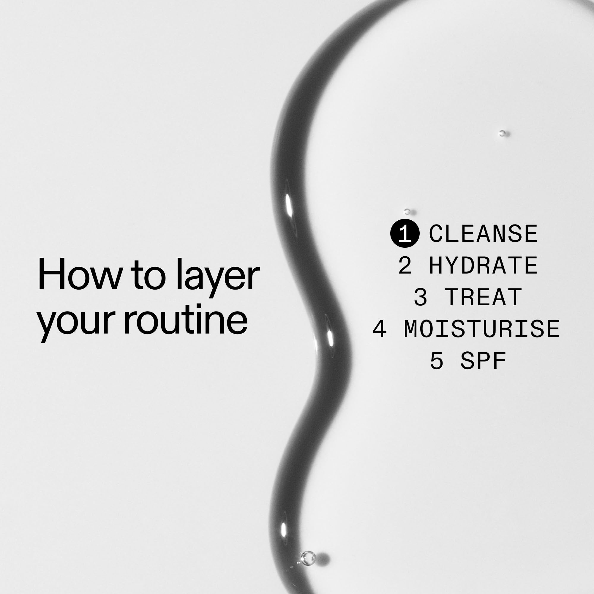 Close-up of ingredients highlighting salicylic acid and zinc for oil control