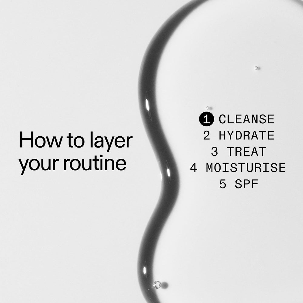 Close-up of ingredients highlighting salicylic acid and zinc for oil control