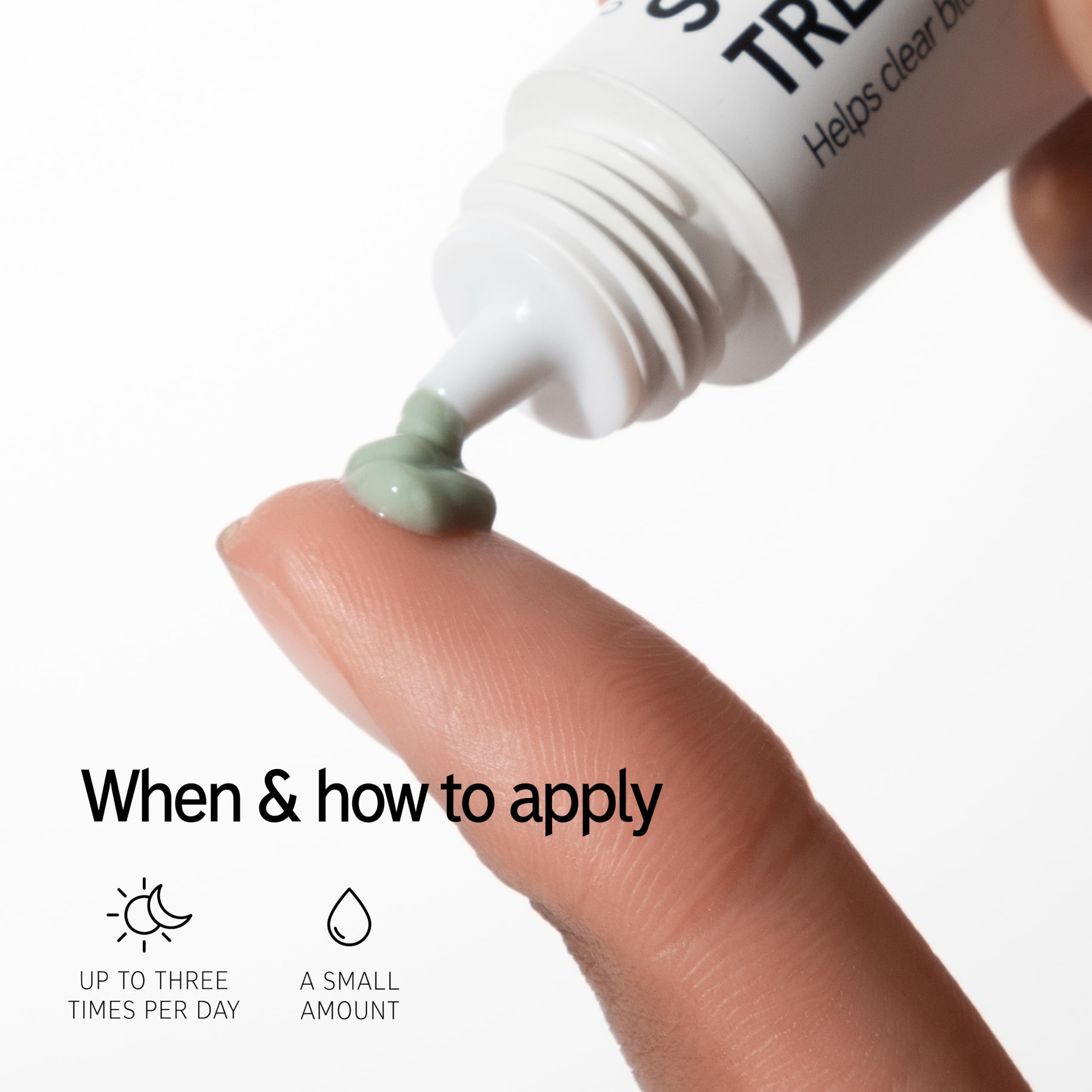 The INKEY List Succinic Acid Treatment application on blemish.