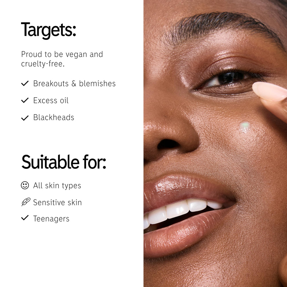 The INKEY List ingredients label highlighting succinic, sulfur, and salicylic acids.