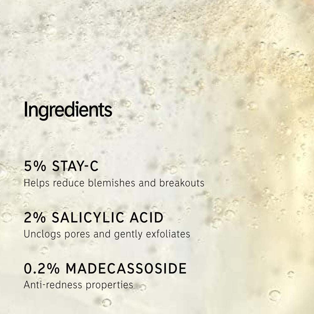 The INKEY List C-50 serum pores clarity demo suggests next-day effect.