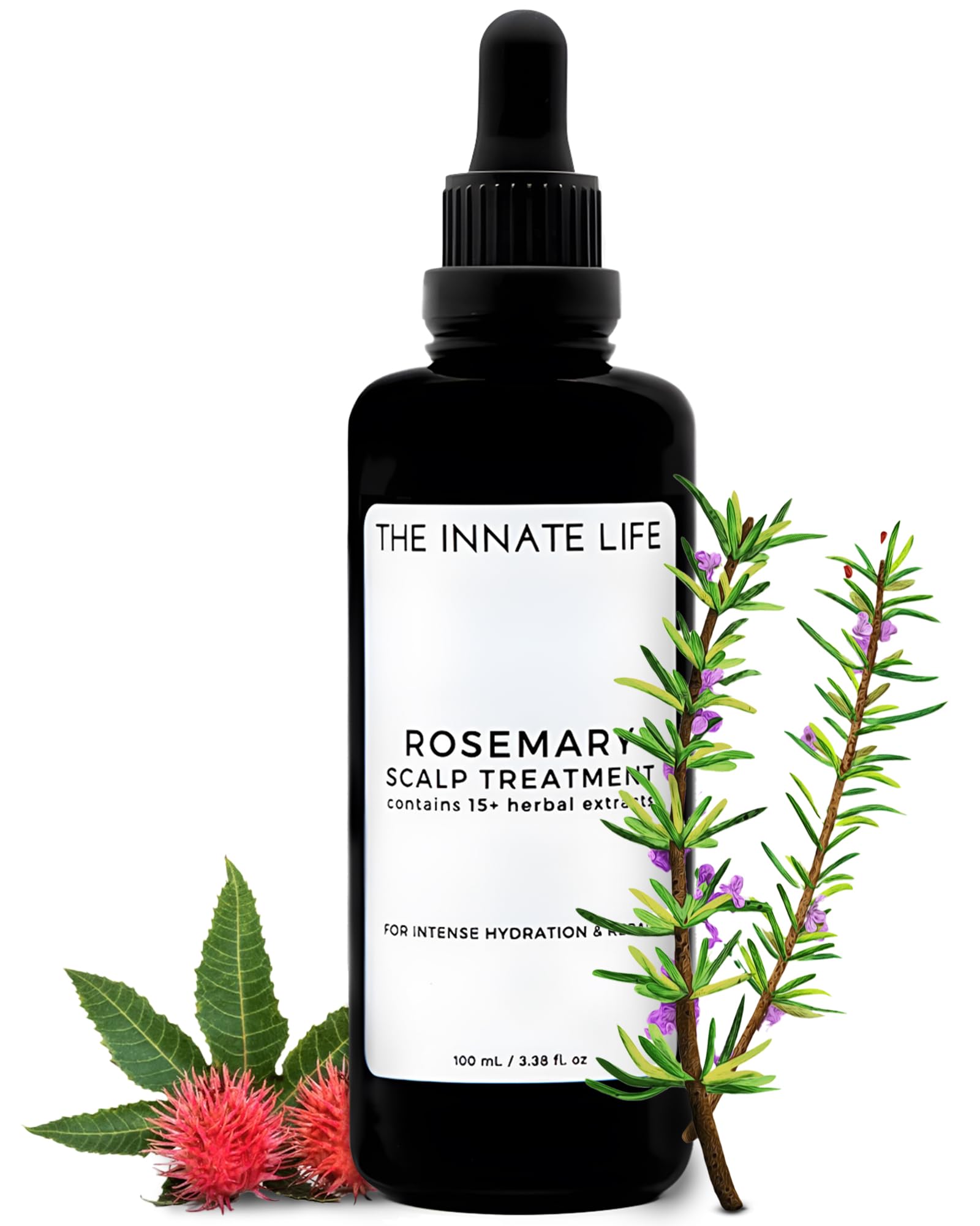The Innate Life Rosemary Scalp Oil bottle ready for nourishing scalp care and hair health.