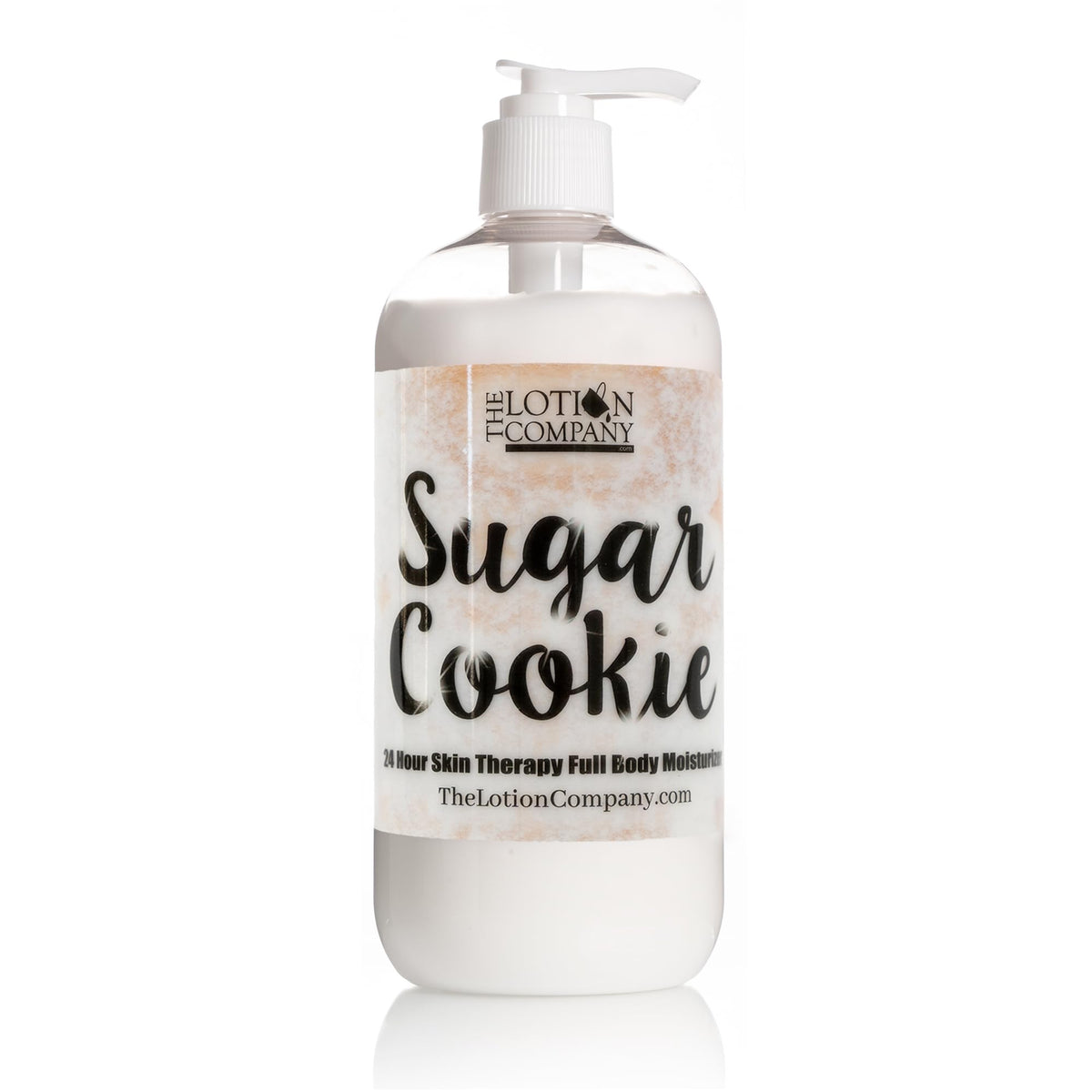 The Lotion Company Sugar Cookie bottle front showing 16 oz moisturizer for all-over hydration