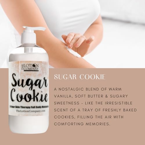 The Lotion Company Sugar Cookie packaging highlights handmade Indiana craftsmanship