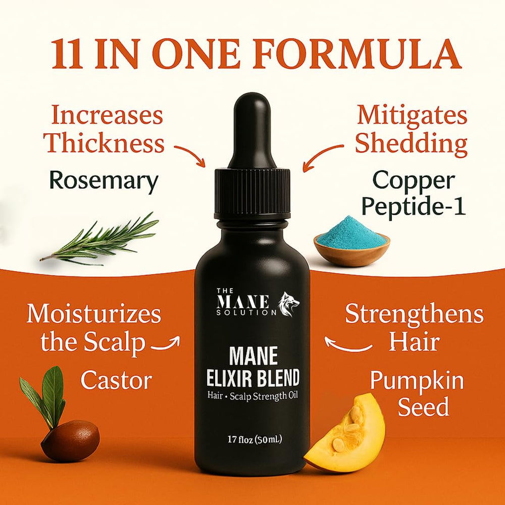 The Mane Solution Mane Elixir texture on hand—silky, non-greasy hydration.