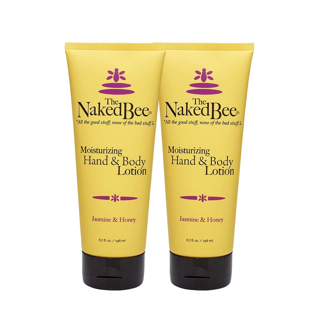 The Naked Bee Jasmine Honey lotion pack front shows hydrating moisture for soft skin.