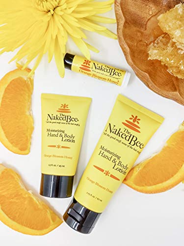 Creamy texture close-up of The Naked Bee lotion indicating non-greasy hydration.