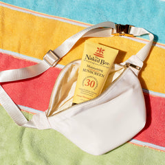 The Naked Bee orange blossom honey scent bottle highlights a fragrant sunscreen experience