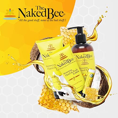 The Naked Bee USA-made label closeup reinforces safe, responsibly sourced skincare.