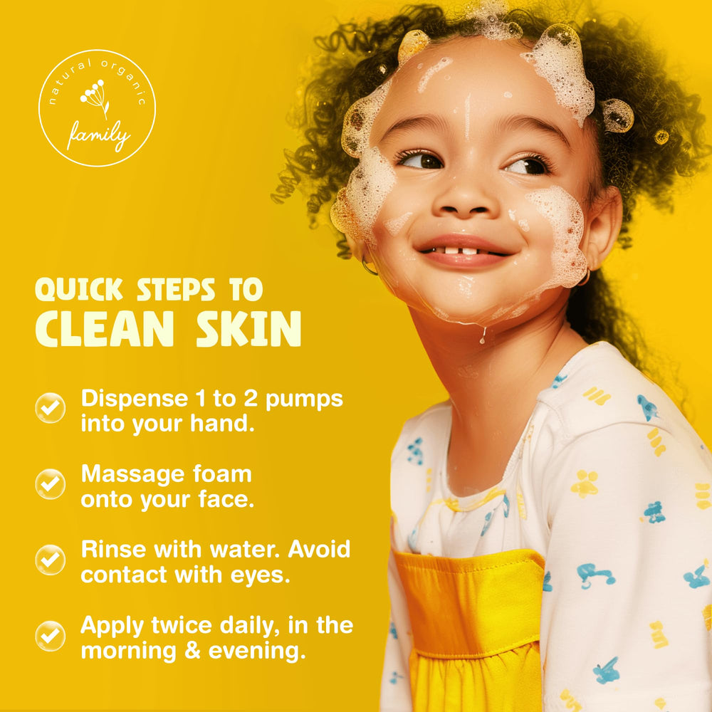 The Natural and Organic Family wash fits easily into kids' grooming routine.