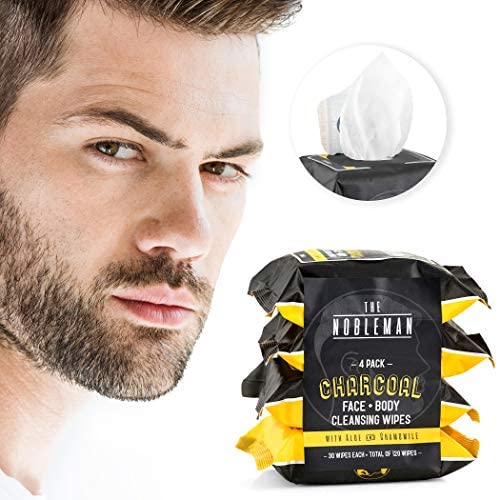 The Nobleman charcoal wipes on-the-go use for post-workout cleanse.