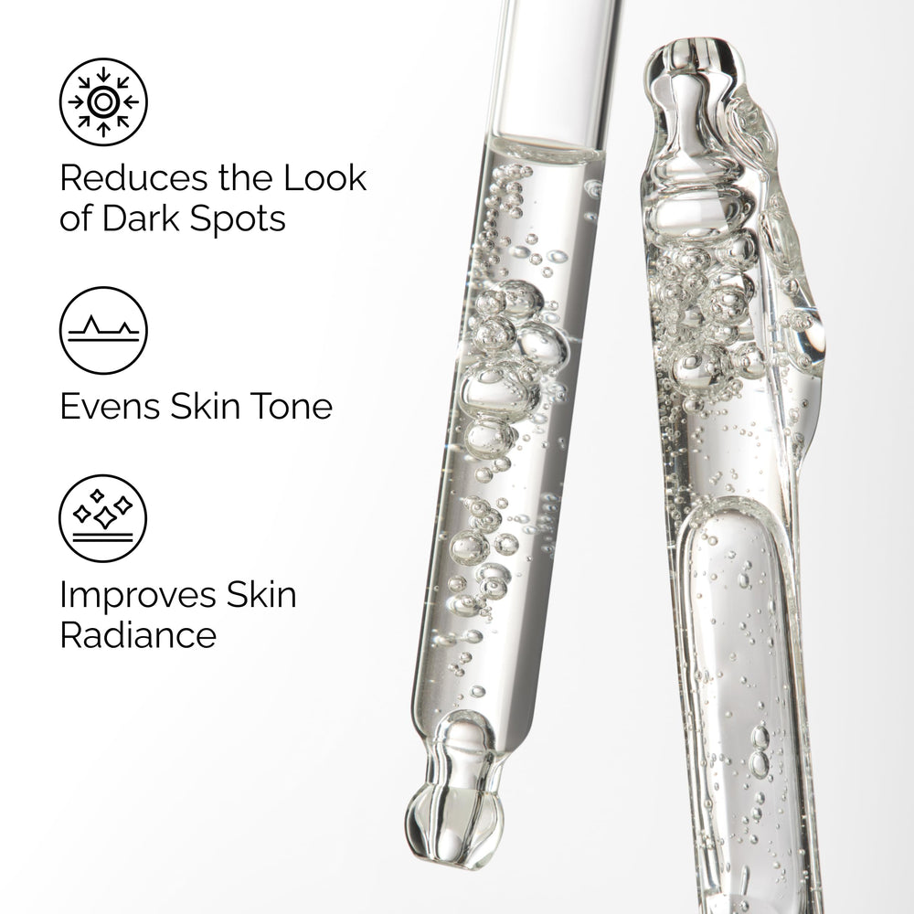 The Ordinary serum texture on fingertip showing lightweight hydration
