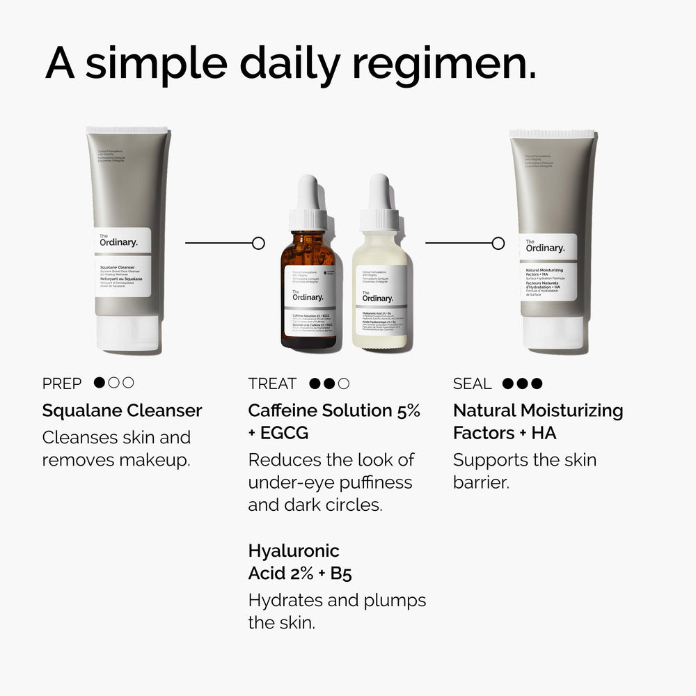 The Ordinary bottle next to common items for scale, 1 fl oz size benefit
