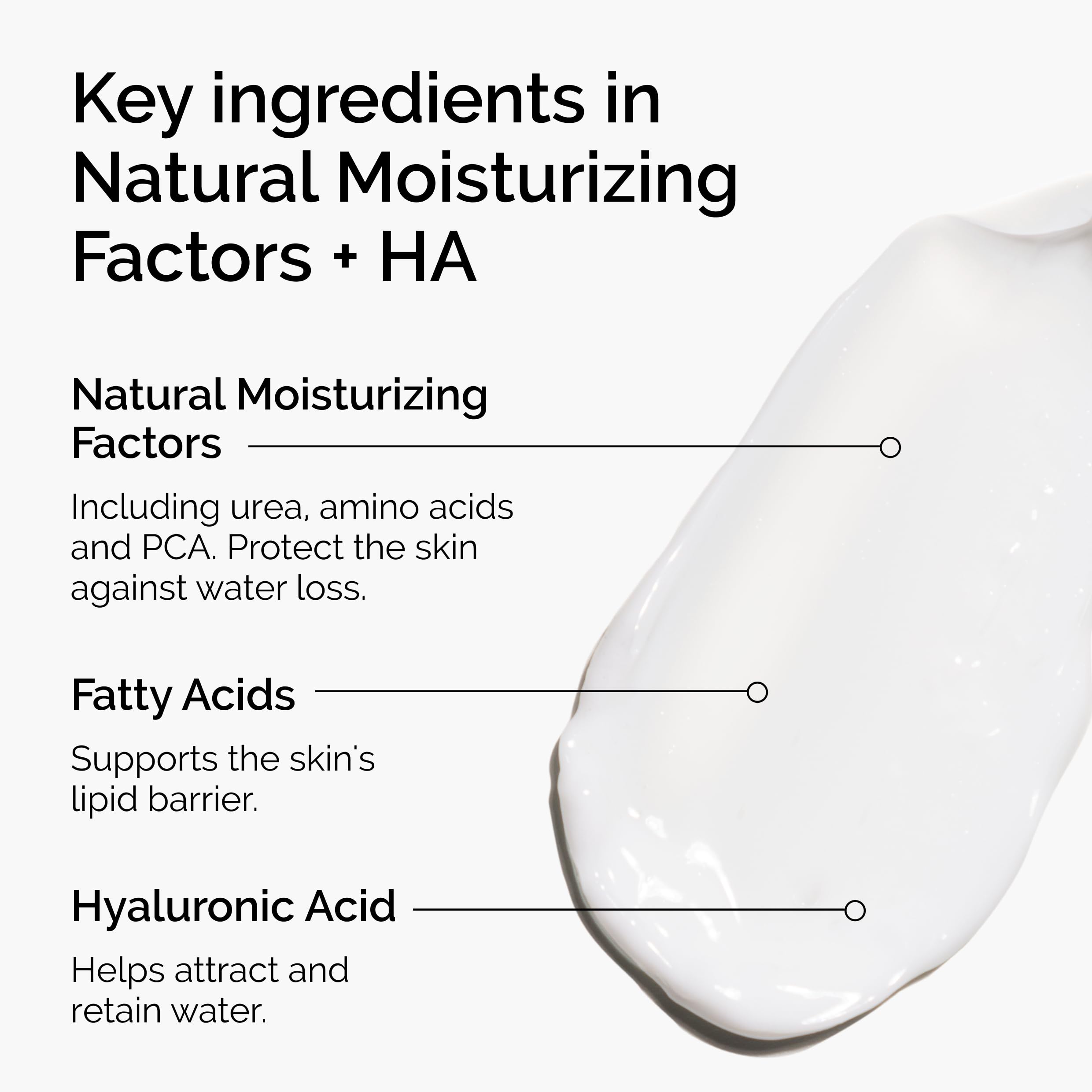 The Ordinary close-up of cream texture demonstrating lightweight, fast-absorbing hydration