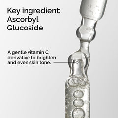 The Ordinary dropper dispensing a drop of serum demonstrating controlled, mess-free application