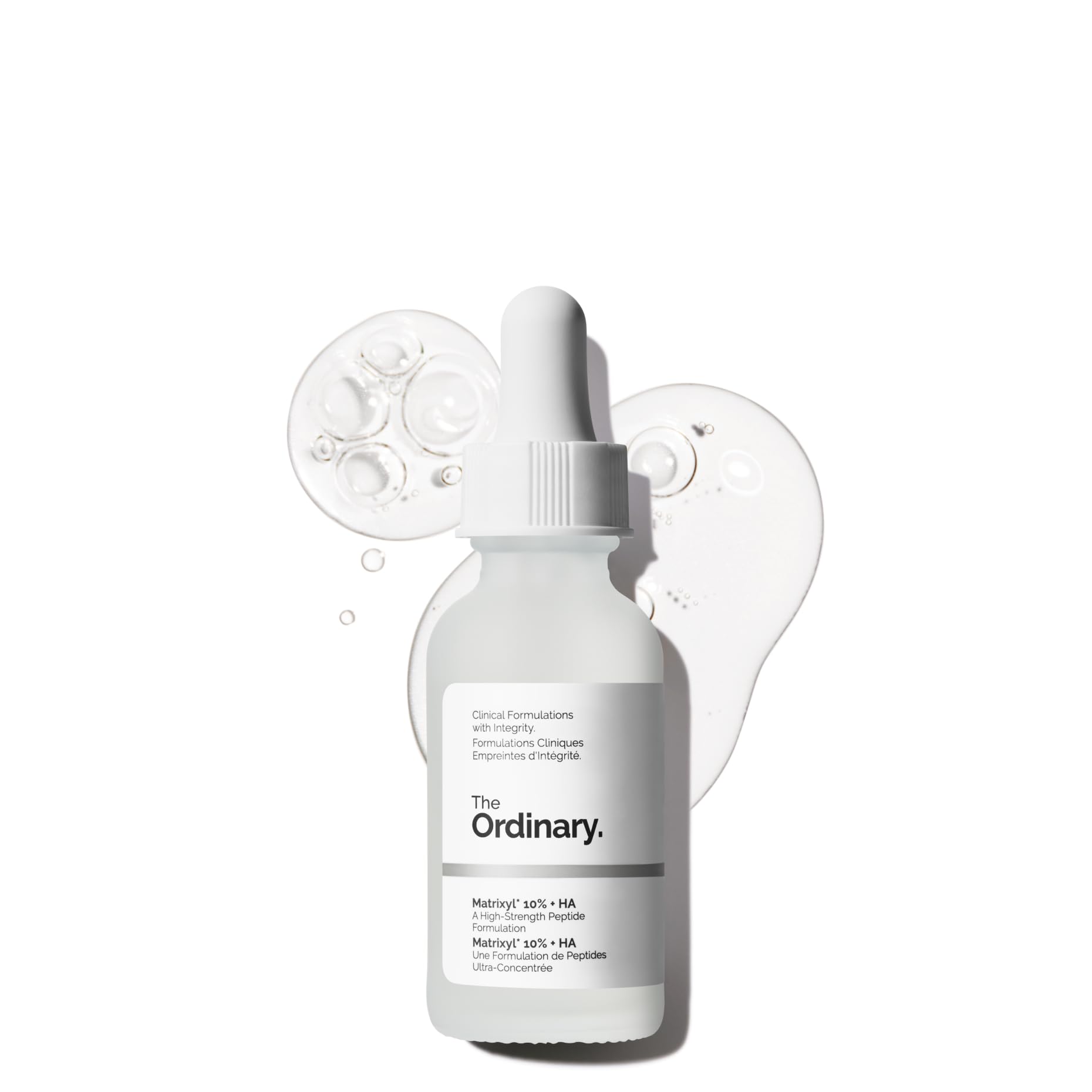 The Ordinary front bottle of Matrixyl 10% + HA showing clean packaging and clear benefit