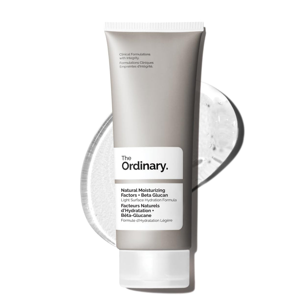 The Ordinary front packaging showing lightweight gel and product size benefit