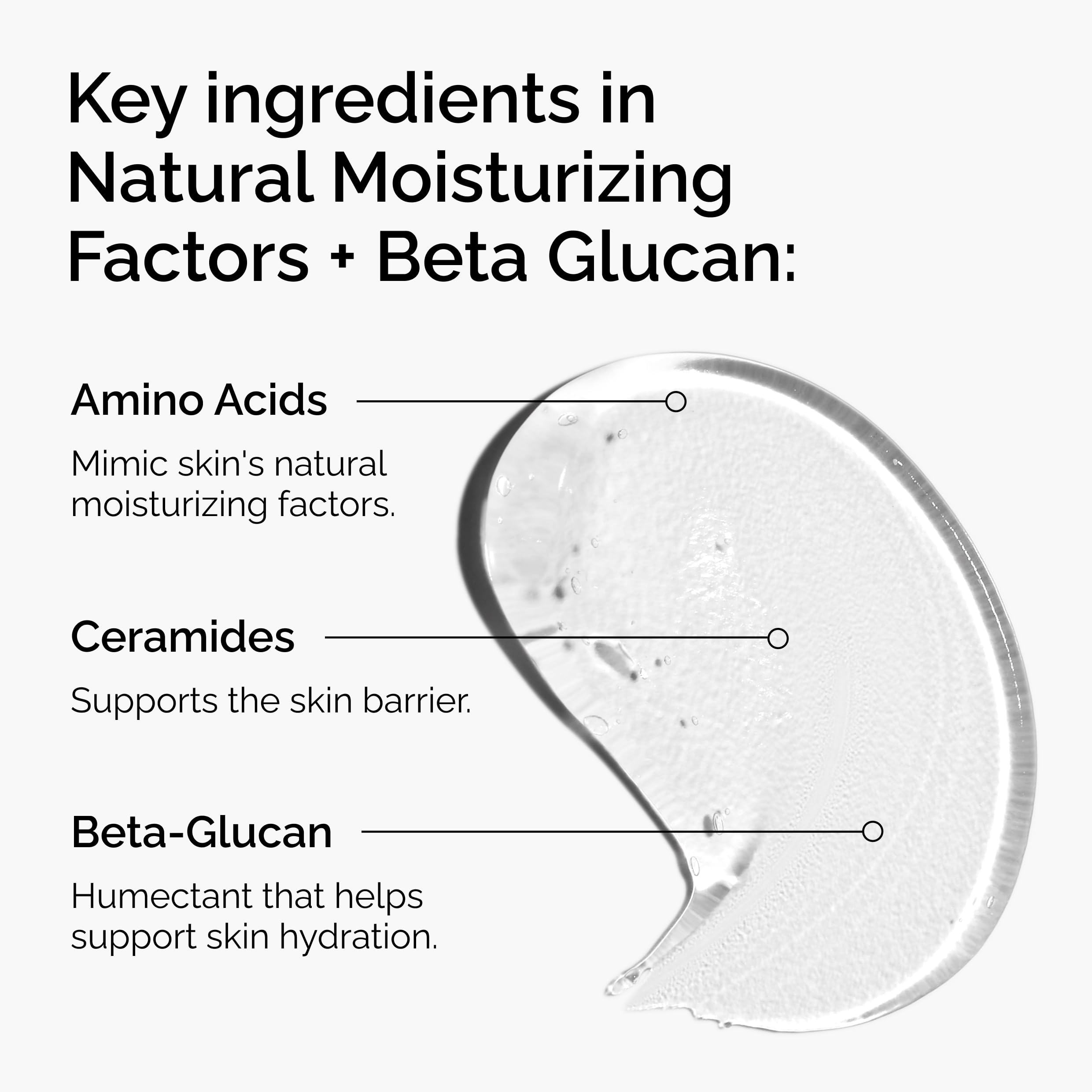 Close-up of The Ordinary gel texture illustrating lightweight hydration and quick absorption