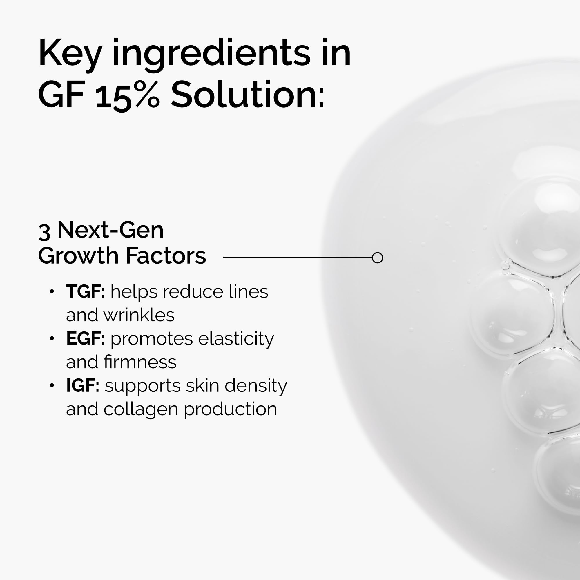 The Ordinary GF 15% applied to face and neck in routine for visible skin support benefit renewal