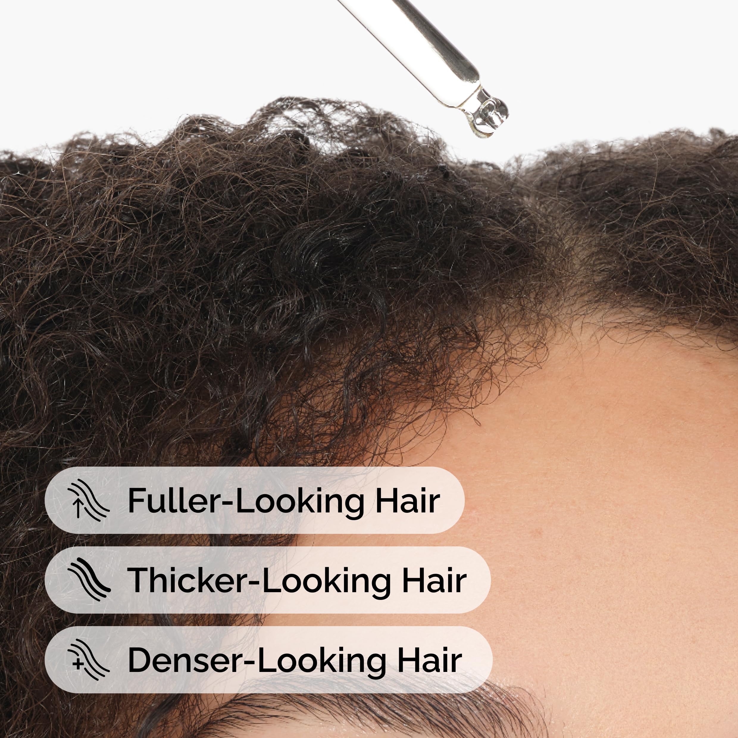 The Ordinary serum applied to scalp with dropper for targeted support