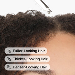 The Ordinary serum applied to scalp with dropper for targeted support