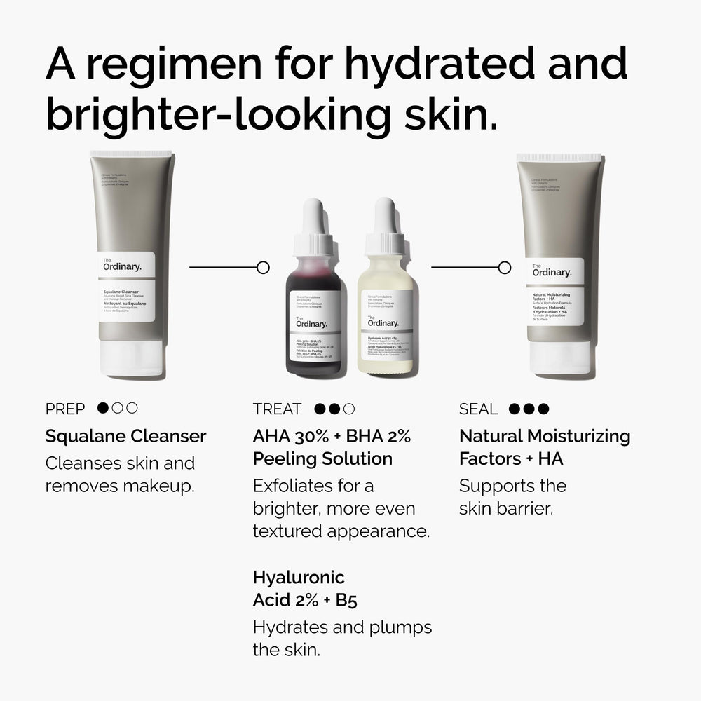 The Ordinary hyaluronic serum on damp skin showing immediate plumping benefit