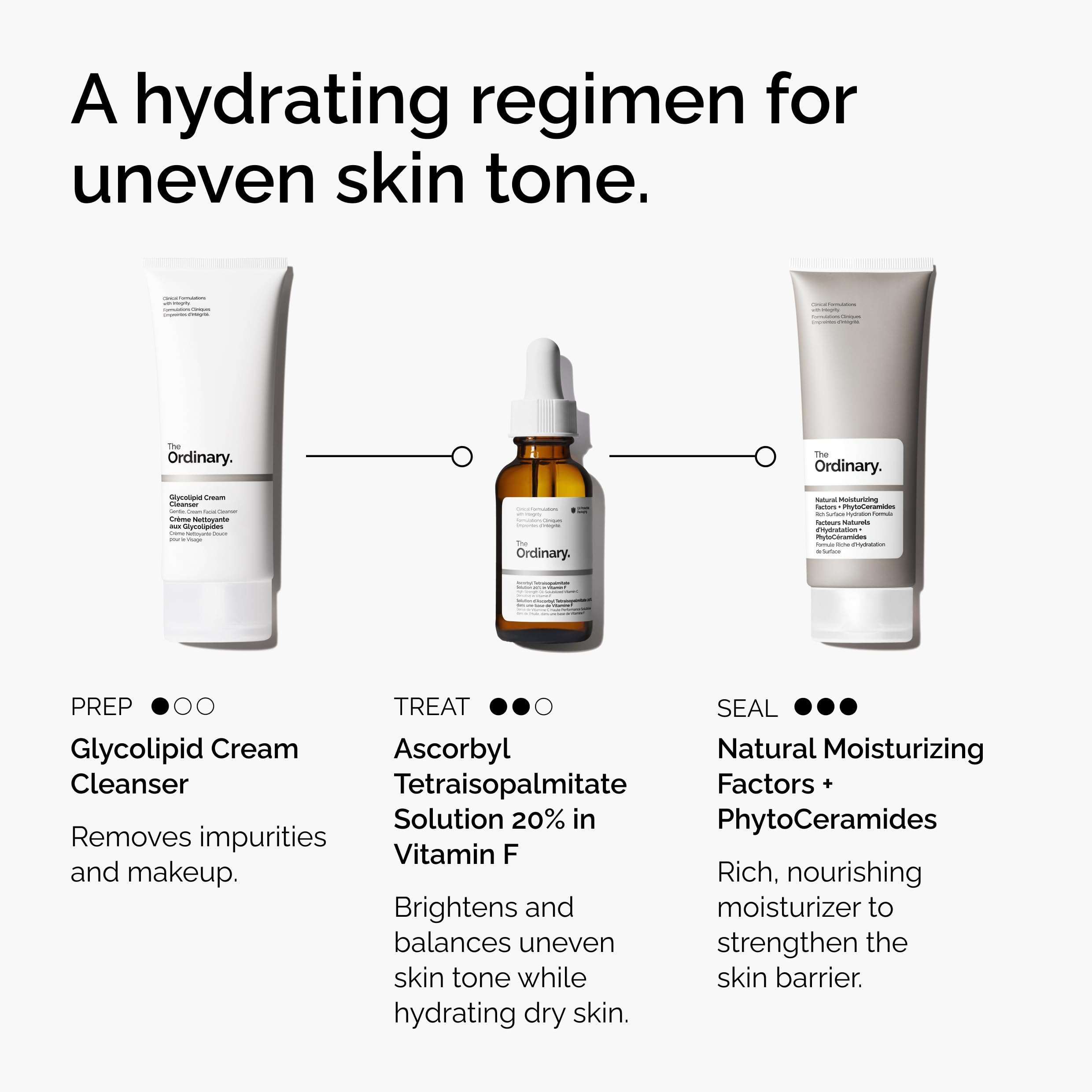 The Ordinary applied to cheek in lifestyle setting, illustrating brightening and hydration