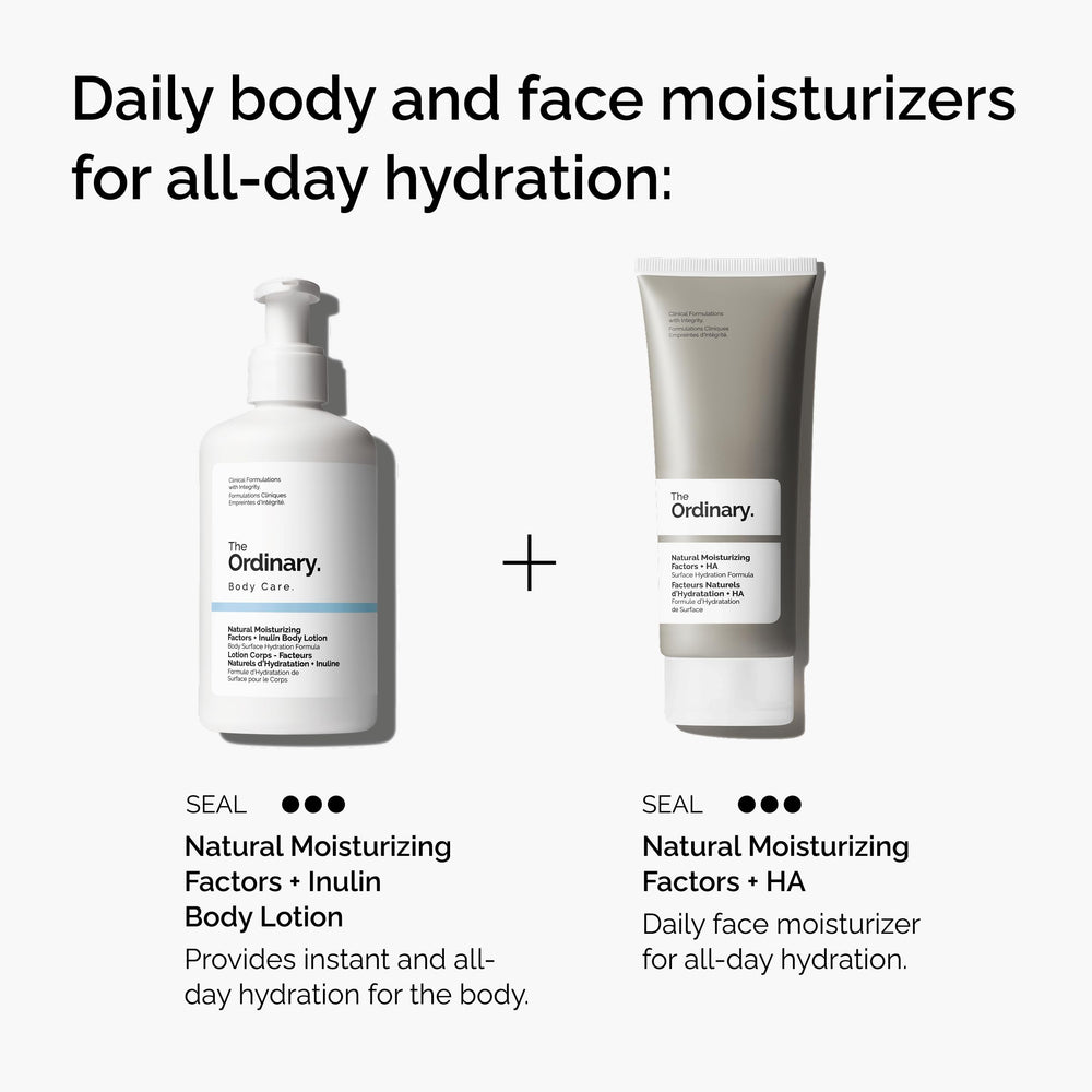 The Ordinary lotion on bathroom counter next to towel showing routine-ready benefit