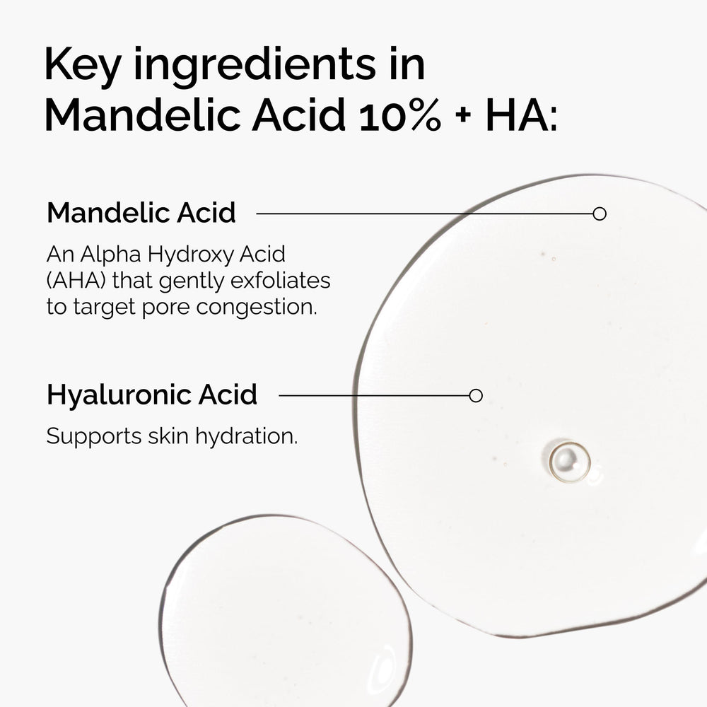 The Ordinary mandelic acid dropper dispensing serum demonstrating easy application