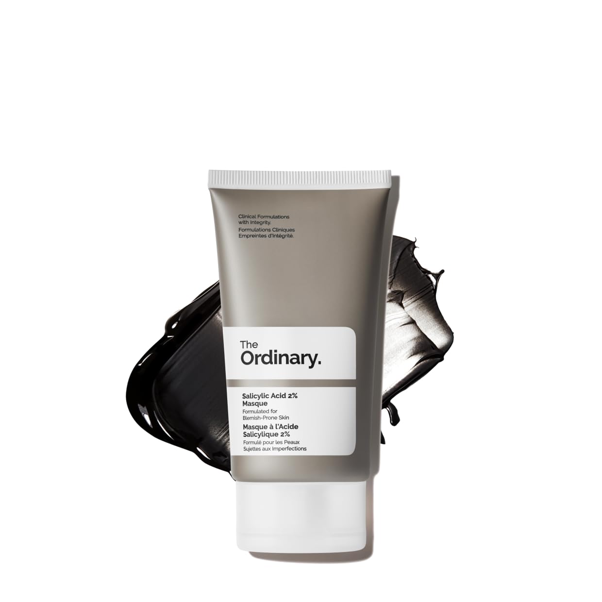 The Ordinary masque front packaging showing product and size, clarifies skin quickly