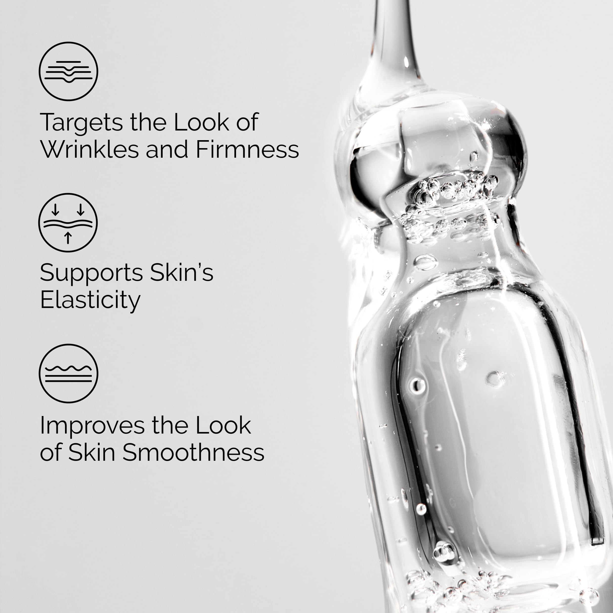 The Ordinary label close-up showing peptide and hyaluronic ingredients