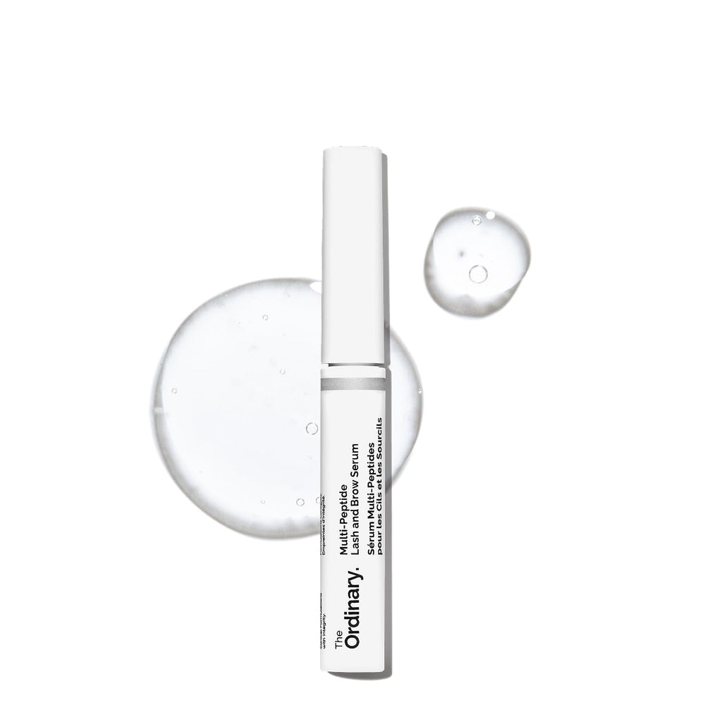 The Ordinary front packaging showing the multi-peptide lash and brow serum and brand clarity
