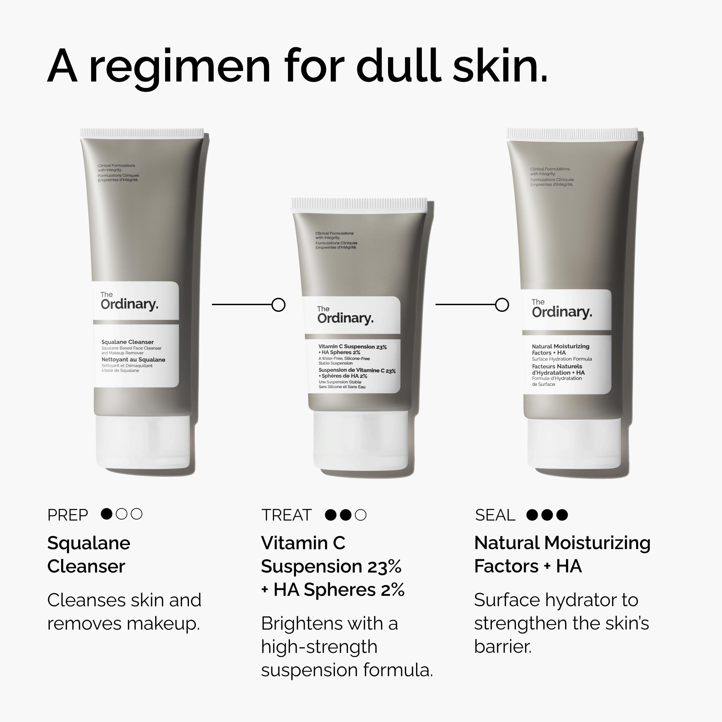 The Ordinary on bathroom counter in nighttime routine setting for skincare ritual