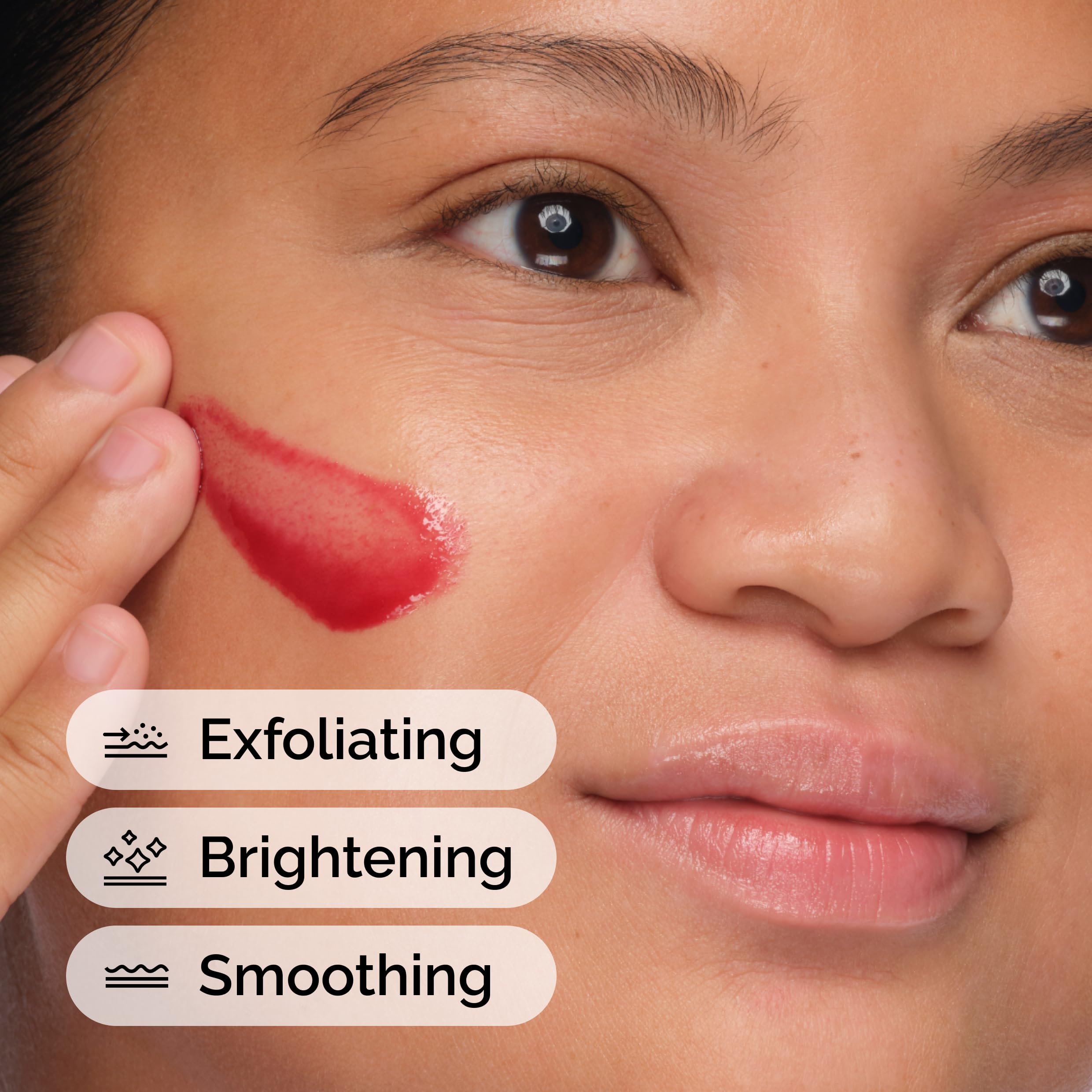Application of The Ordinary solution on hand demonstrating controlled application and safe timing benefit