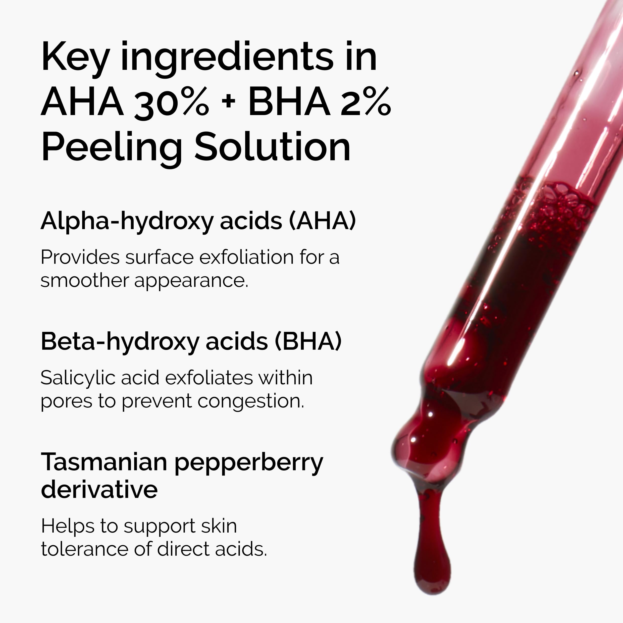 The Ordinary peeling solution texture on skin showing thin liquid consistency and quick absorption benefit