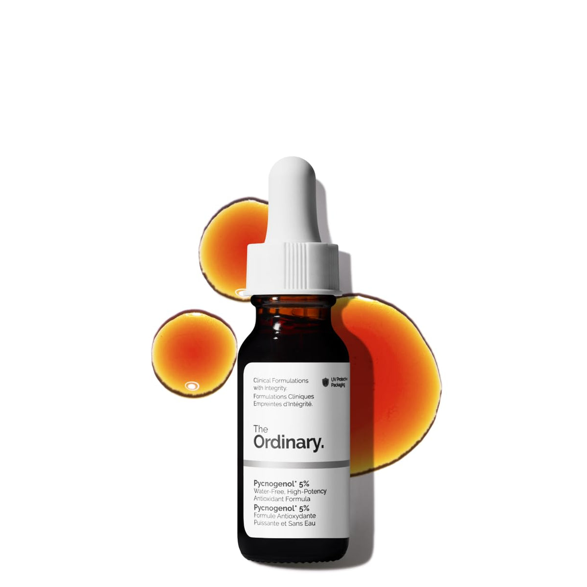 The Ordinary bottle front packaging showing label and size, conveying clarity